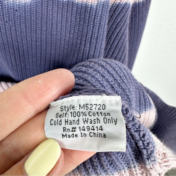 Johnny Was Tie Dyed Knit Ribbed Pull Over Seater Cotton Size L - Picture 4 of 5